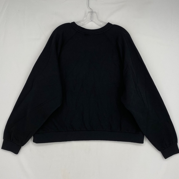 Levi's Womens Sz 2X Trendy Logo Pullover Sweatshirt Black Long Sleeves Cropped - Picture 7 of 10